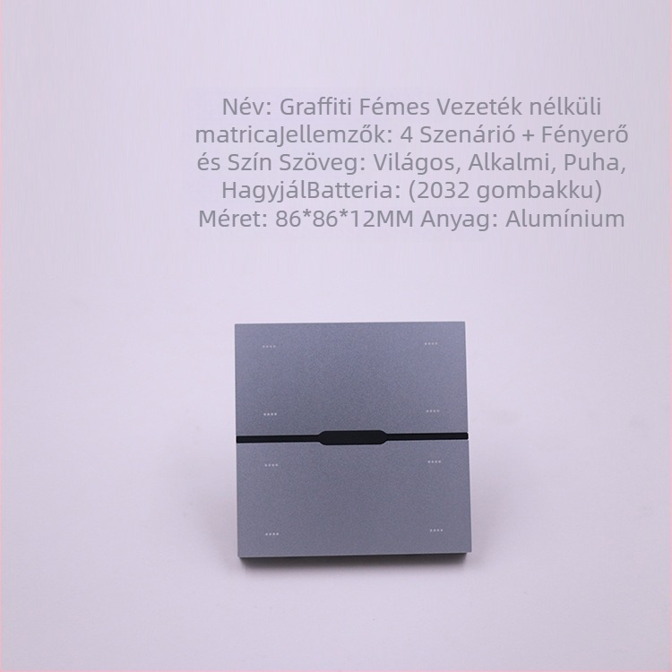 Zigbee vezeték nélküli nyolcgombos távirányító kapcsoló fényerő-szabályozással és jelenetkezeléssel