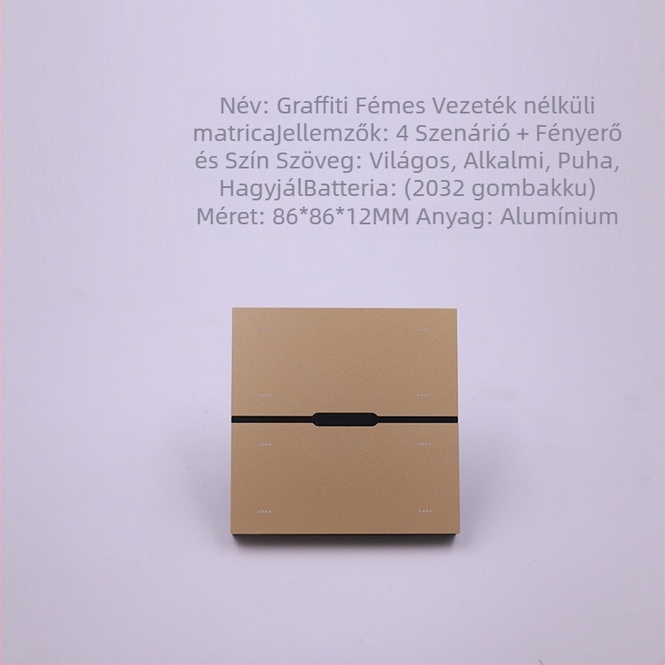 Zigbee vezeték nélküli nyolcgombos távirányító kapcsoló fényerő-szabályozással és jelenetkezeléssel