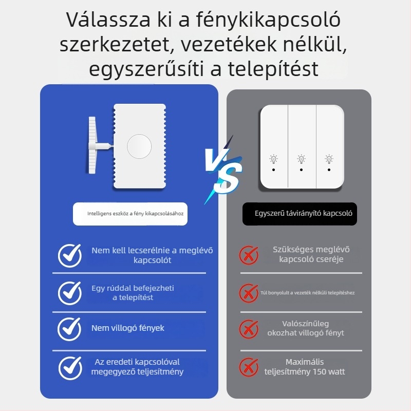Vezeték nélküli távirányítós kapcsoló beltéri használatra — Márka Other, kapcsoló típusa: távirányító