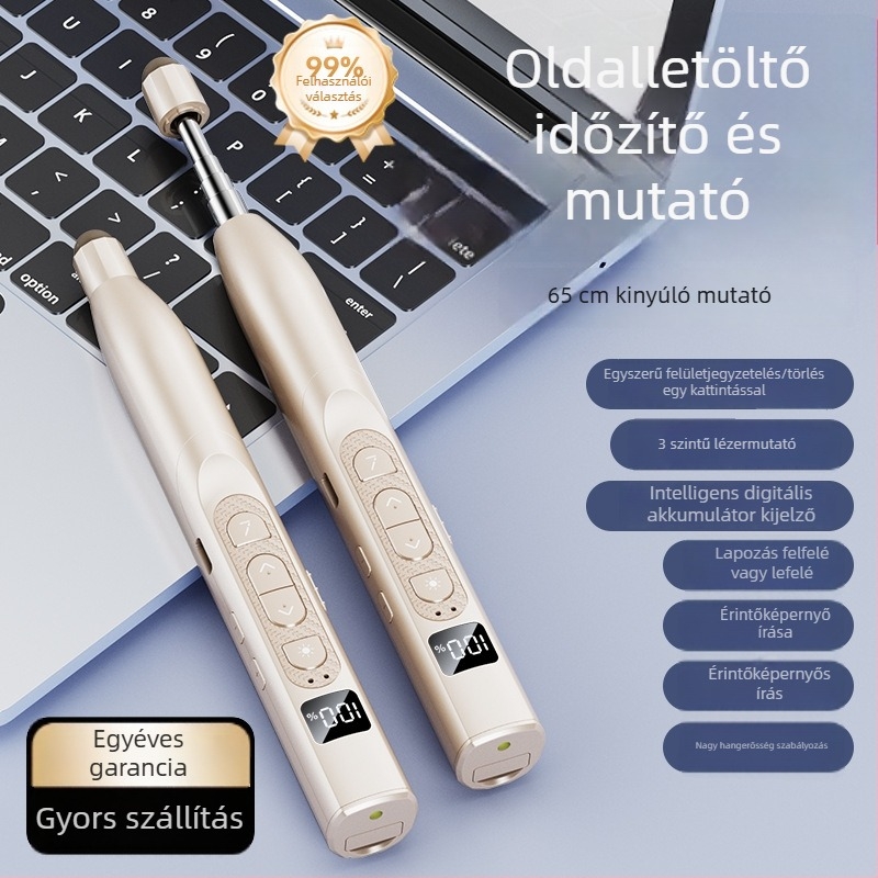 Q302 Infravörös toll oldalak váltásához, multifunkciós lézer toll digitális kijelzővel (Lézeres távolság 200 m; Lézerhullámhossz 650 nm)