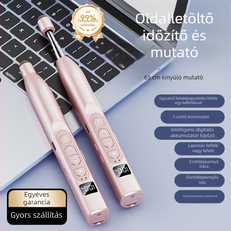 Q302 Infravörös toll oldalak váltásához, multifunkciós lézer toll digitális kijelzővel (Lézeres távolság 200 m; Lézerhullámhossz 650 nm)