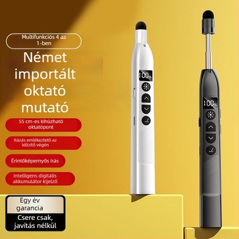 Hosszabbítható oktatási mutató lézerrel a lapok lapozásához, írható, PPT visszaszámláló, érintőképernyős multimédia