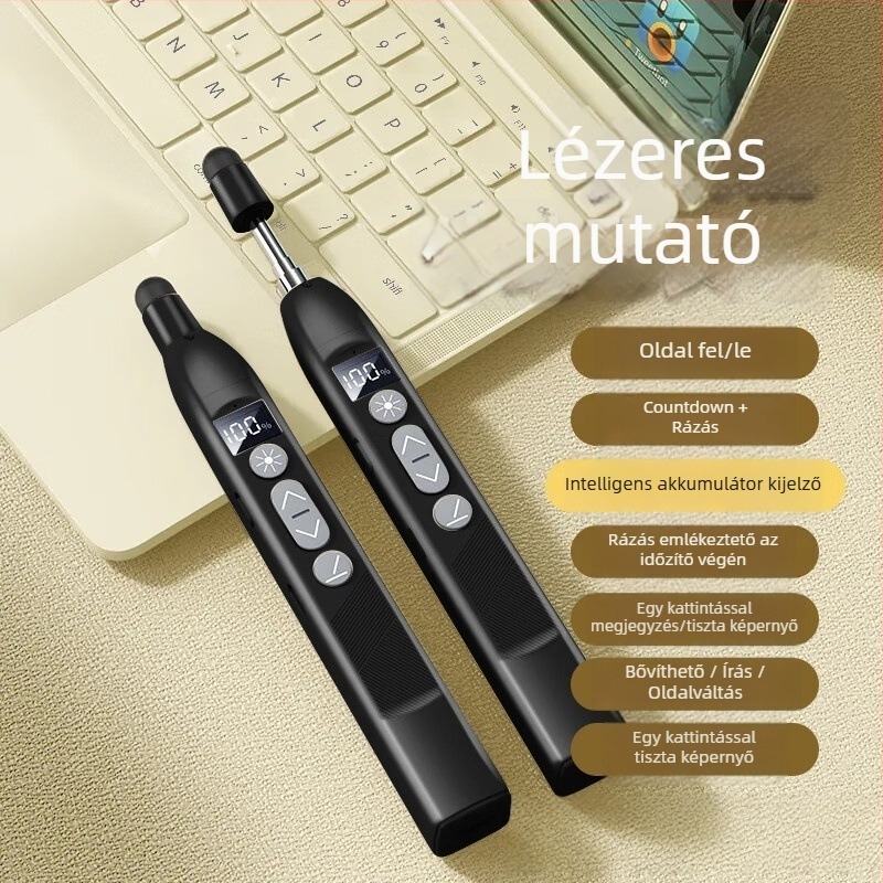 Hosszabbítható oktatási mutató lézerrel a lapok lapozásához, írható, PPT visszaszámláló, érintőképernyős multimédia
