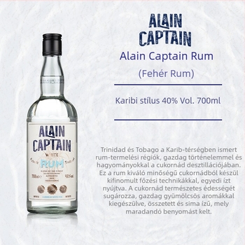 Rum koktélalap, 40% ABV, palackozott, eredeti üvegben importált