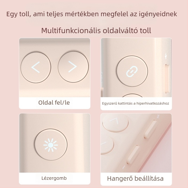 ABS-anyagú teleszkópos oldalpörgető toll, logónyomtatás elérhető, testreszabás