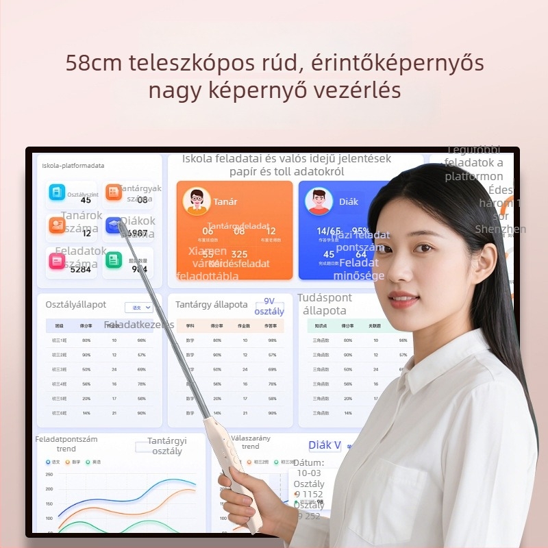 ABS-anyagú teleszkópos oldalpörgető toll, logónyomtatás elérhető, testreszabás