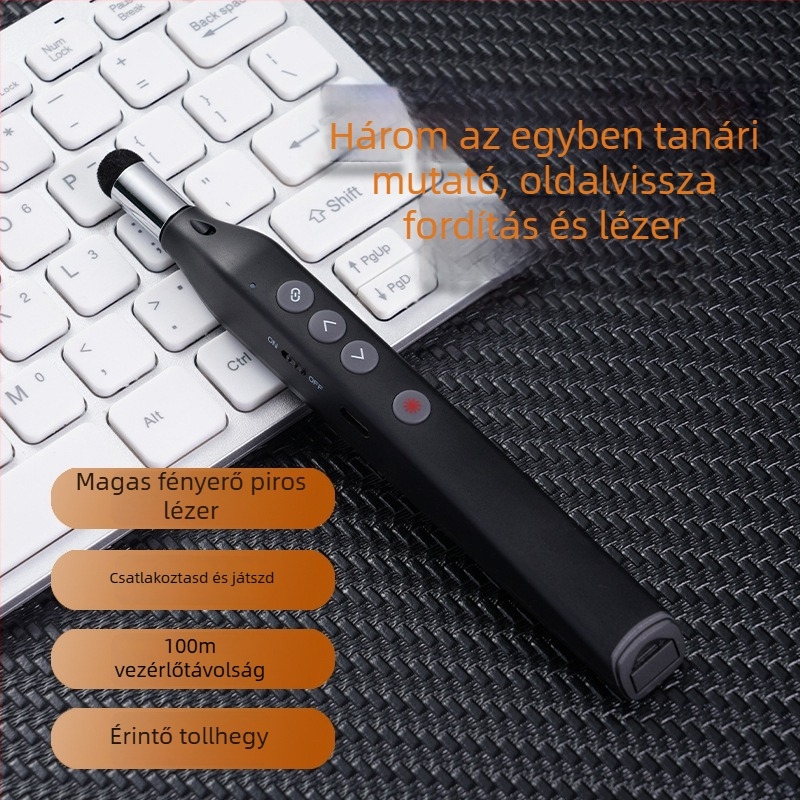 ABS-anyagú teleszkópos oldalpörgető toll, logónyomtatás elérhető, testreszabás