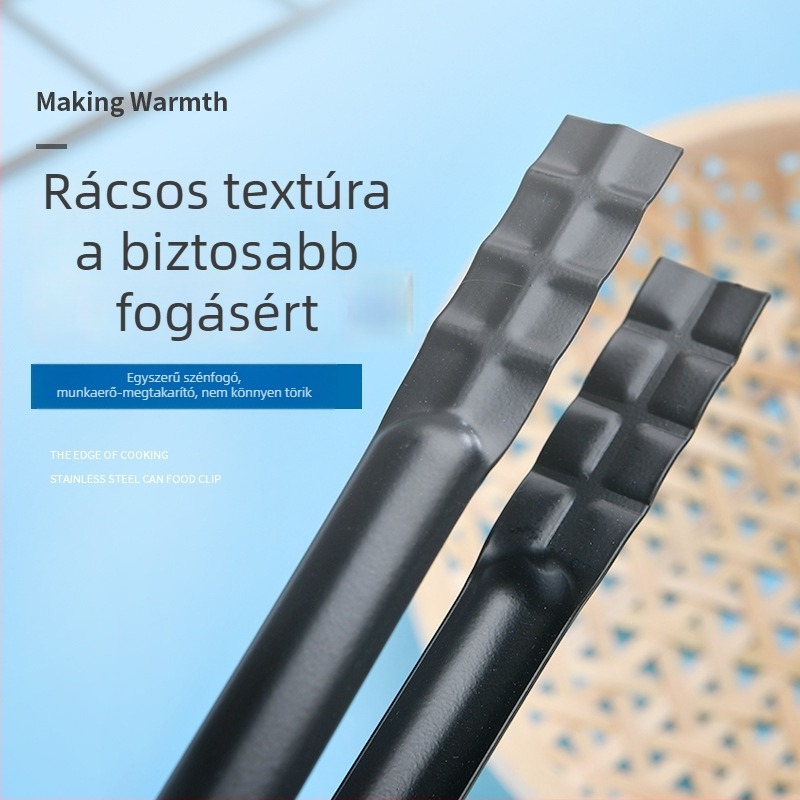 Élelmiszer csipesz, 430 rozsdamentes acél, többfunkciós, modell ZZ-030, 80 g