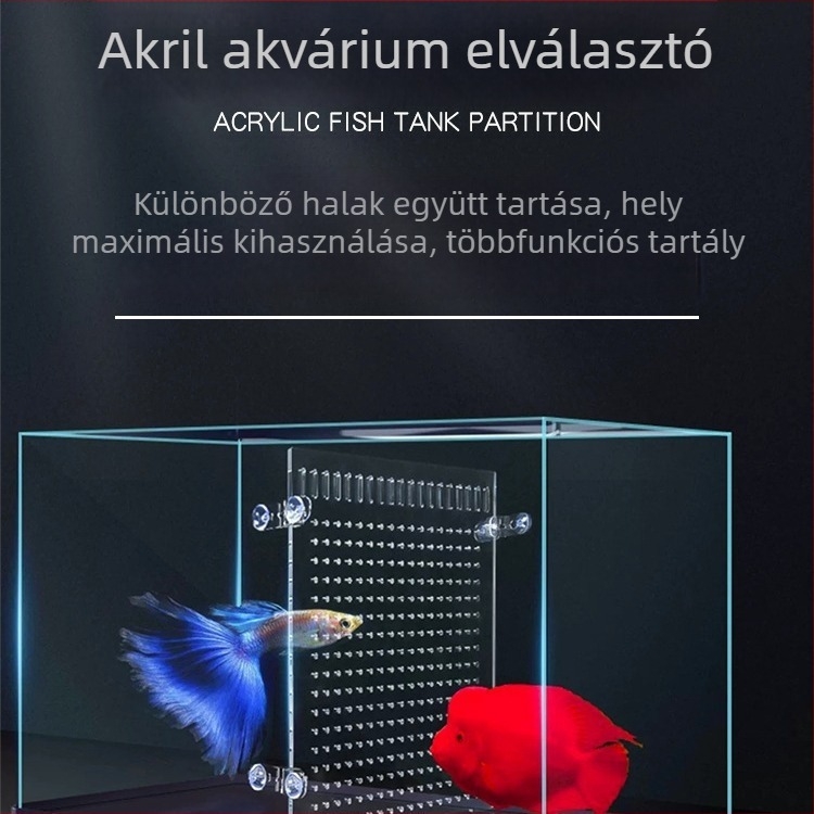 Akril mikroporózus akváriumi elválasztó panel, nem toxikus; Lo Han halak kölykei számára fedél és hálózati elválasztó