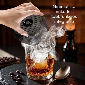 Elektromos whiskey füstölő bárkészlet - újratölthető, műanyag, modern egyszerű stílus, prémium minőség, márka shifx, bevezetés 2025-ben