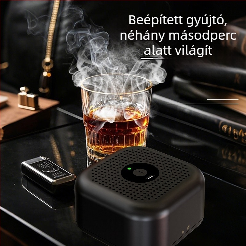 Elektromos whiskey füstölő bárkészlet - újratölthető, műanyag, modern egyszerű stílus, prémium minőség, márka shifx, bevezetés 2025-ben