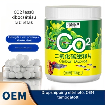 CO2-tabletták akváriumi növényekhez, pezsgőtabletták az akváriumi táj kialakításához, merülő használatra tropikus halak tenyésztéséhez