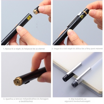 Deli lézermutató, 650 nm hullámhossz, elem No.7