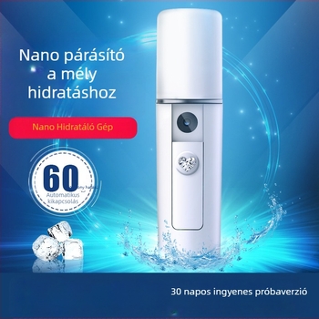 Nano permetező hidratáló készülék arcra, hordozható újratölthető kozmetikai eszköz, hideg permet, arcbőr hidratálása, 31-60 s köd, 1-3 óra üzemidő, 100-300 mAh akkumulátor