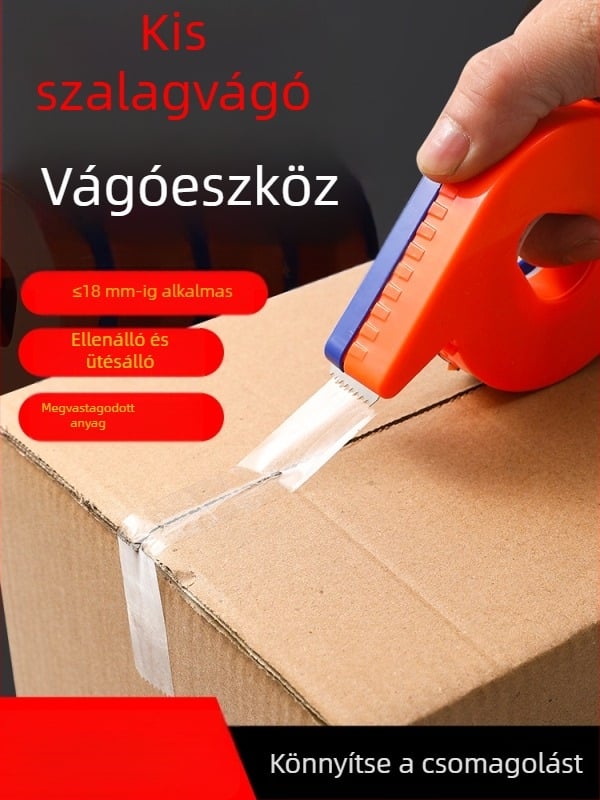 Kézi átlátszó szalagvágó, modell 985, 1 cm és 1,2 cm szélességű szalagokhoz, 12 tekercses csomag