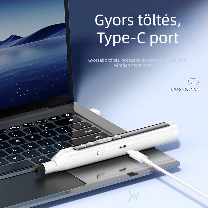 Oldalpásztató toll lézer pointerrel és PPT távirányítóval, kihúzható, Seewo fehértábla kompatibilis