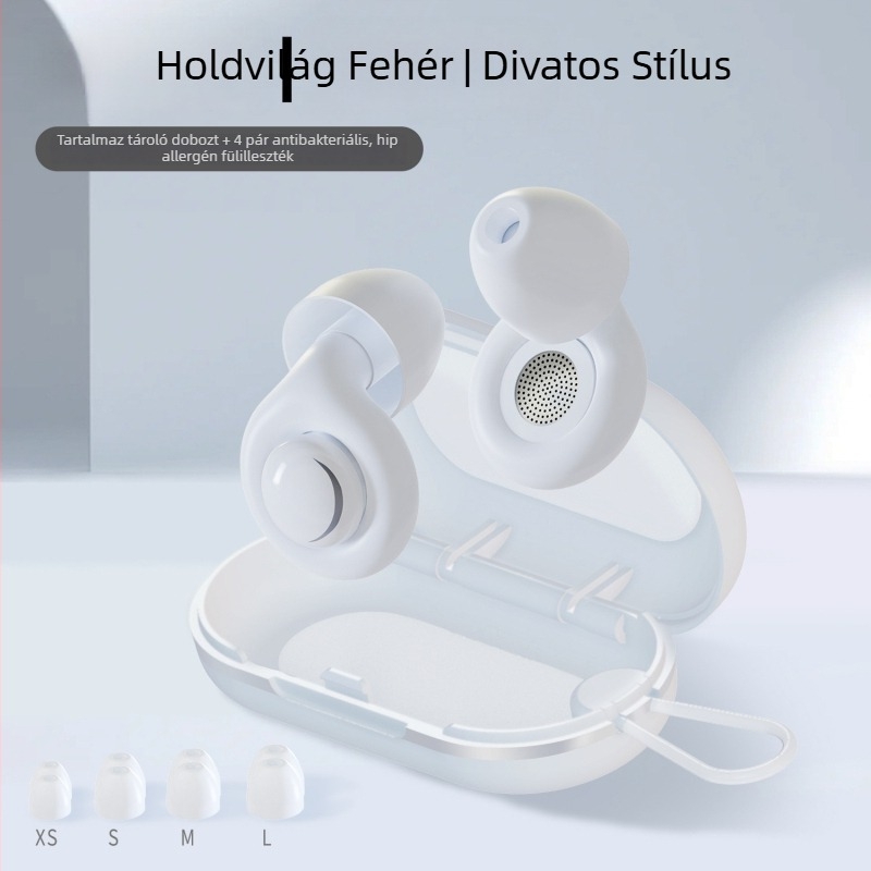 Szilikon füldugó alváshoz — 32 dB zajcsökkentés, hangszigetelés, alvássegítő, ajándékcsomagolás