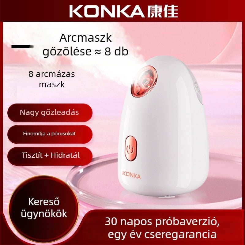 Konka arcápoló párásító forró–hideg permettel, 4. fokozat, köd idő 11–30 s, akkumulátor nélkül