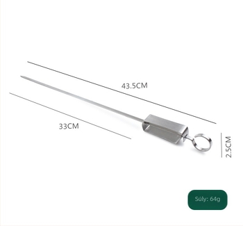 Hongxin rozsdamentes acél grill-nyársak - újrahasználható, lapos kivitel, fiatalos stílus