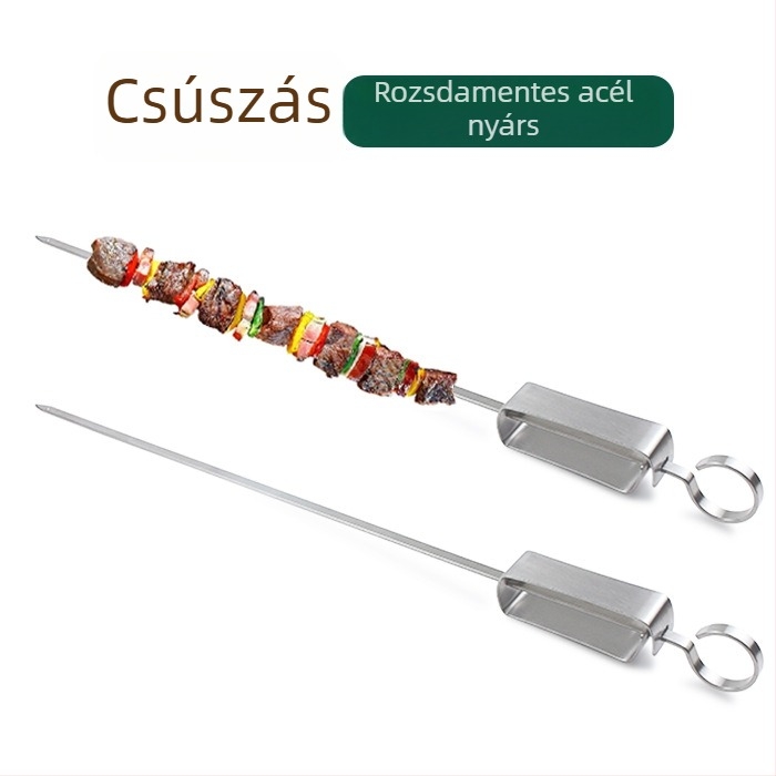 Hongxin rozsdamentes acél grill-nyársak - újrahasználható, lapos kivitel, fiatalos stílus