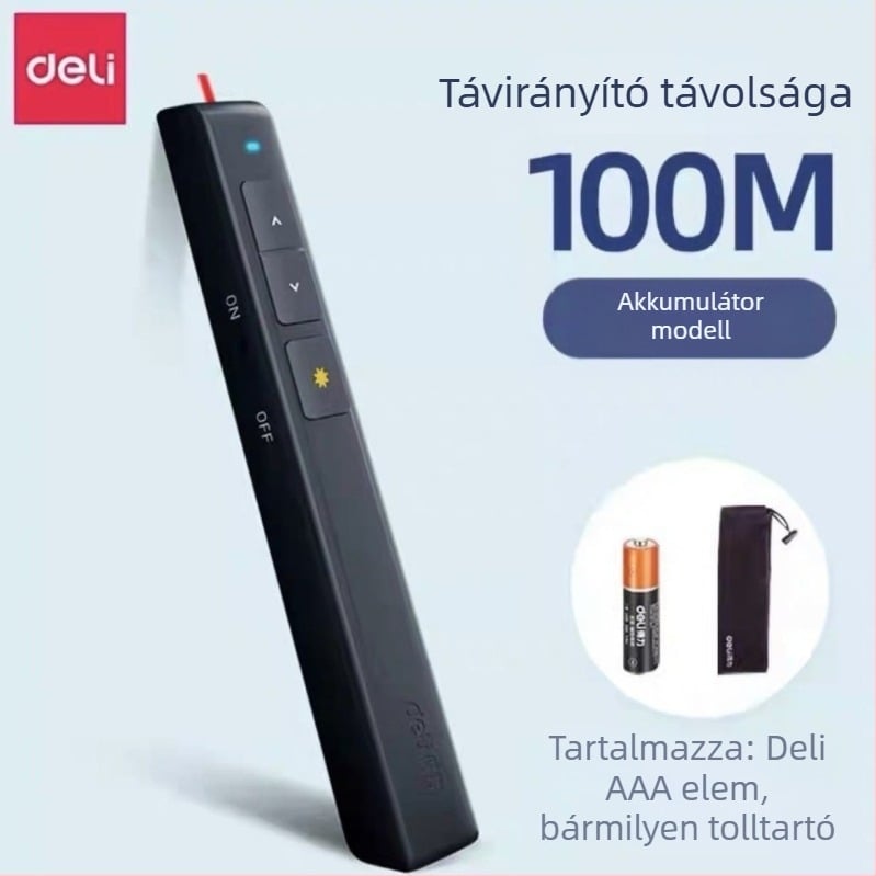 Oldalpörgető toll lézeres prezentációkhoz, modell 2802/2802P, lézeres távolság 30, lézeres hullámhossz 30, akkumulátor 7#