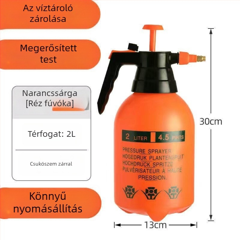 Műanyag öntöző kanna/ permetező, állítható csatlakozóval, 2 literes kapacitás, mikropermetezés