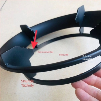 Gáztűzhely tartó – univerzális, csúszásmentes, ötágú edénytároló rács, megvastagodott kivitel