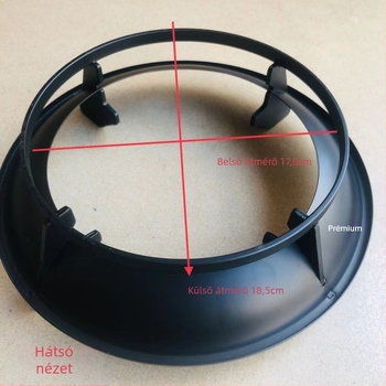 Gáztűzhely tartó – univerzális, csúszásmentes, ötágú edénytároló rács, megvastagodott kivitel