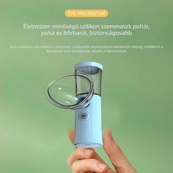 H11 Nano Atomizáló Szemápoló — Hordozható Arc- és Szem Sprayer, Hideg permet, Beépített 300–500 mAh akkumulátor, Permetezési idő ≤10 s, 1 Sebesség