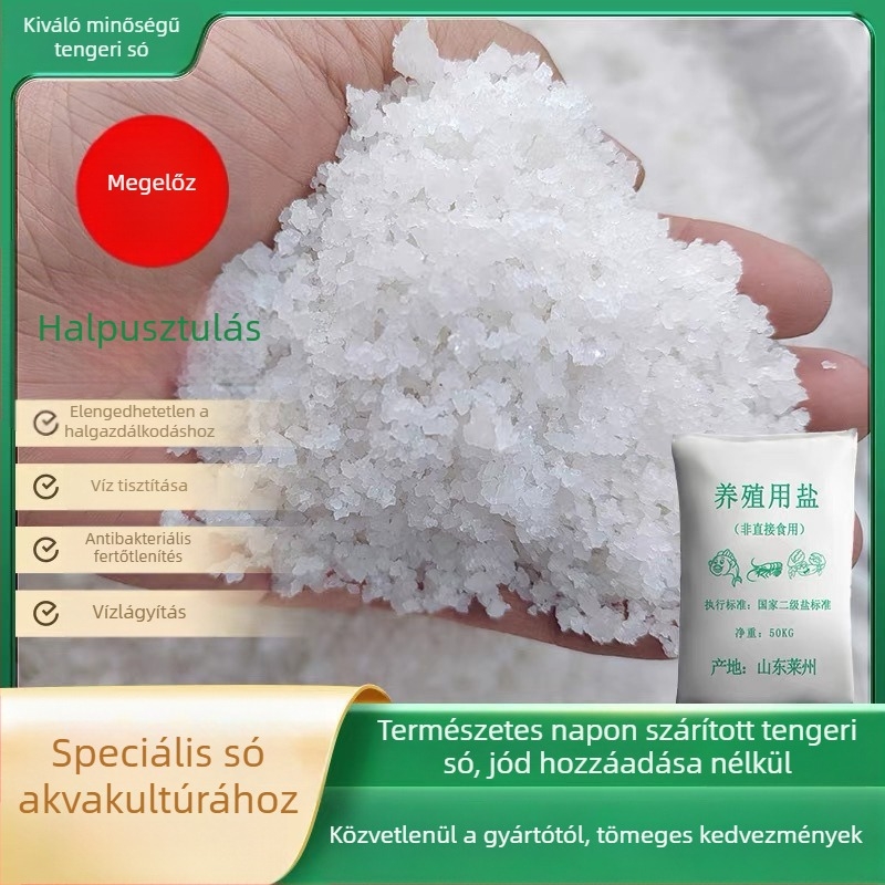 Akvarisztikai tengeri só díszhalak számára, nagy szemcsék a fertőtlenítéshez, akvárium telepítéséhez, tengeri akvakultúrához, betegségek megelőzéséhez
