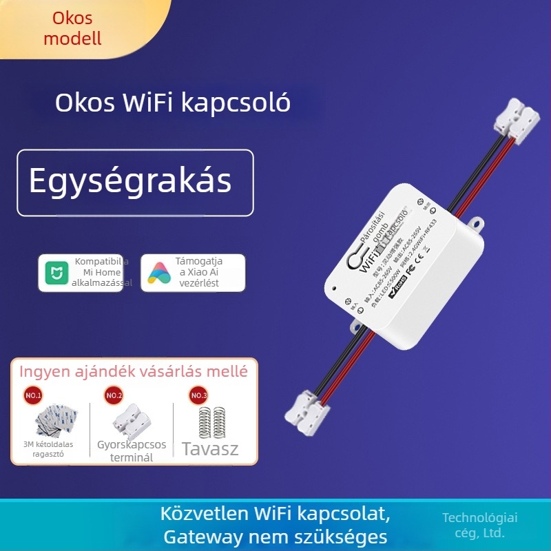 Boligao WiFi okos távvezérlő kapcsoló - CE tanúsítvány, -30°C-tól 70°C-ig, otthoni dekoráció/DIY