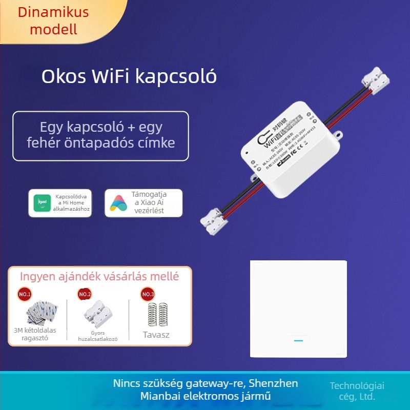 Boligao WiFi okos távvezérlő kapcsoló - CE tanúsítvány, -30°C-tól 70°C-ig, otthoni dekoráció/DIY