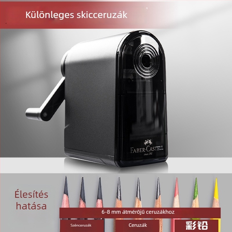 Faber-Castell skicc ceruzahegyező, manuális, modell 381804, műanyag, 0,27 kg