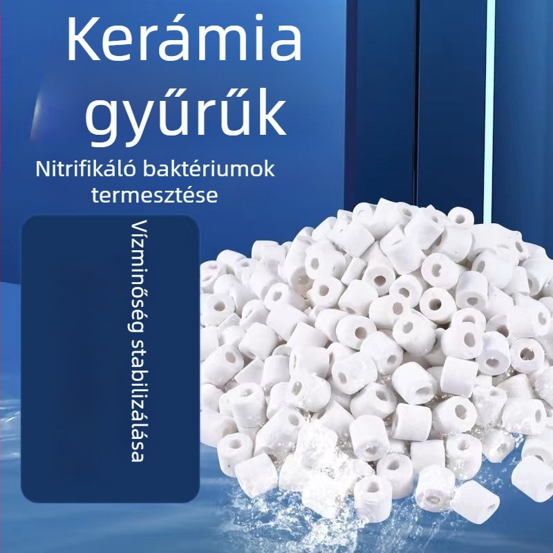 Akváriumi szűrőanyag: kerámia és üveg gyűrűs szűrő a biológiai nitrifikációhoz