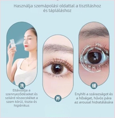 Elektronikus szemápoló készülék nano-spray hidratáláshoz, szem- és arcápolás, hideg permet, egy fokozat, permetidő maximum 10 mp