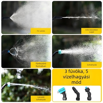 Elektronikus önprimáló vízpermetező, állítható fejjel – műanyag kerti eszköz