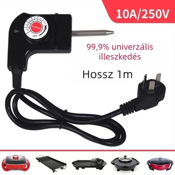 Hőmérséklet-szabályozó tápkábel elektromos wokhoz és forró fazékhoz
