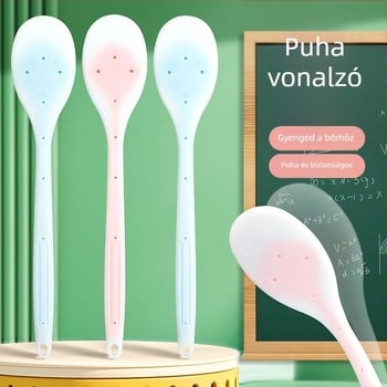 Szilikon tanítási mutató puha vonalzós mérővel otthoni használatra, gyermekbarát oktatóbot