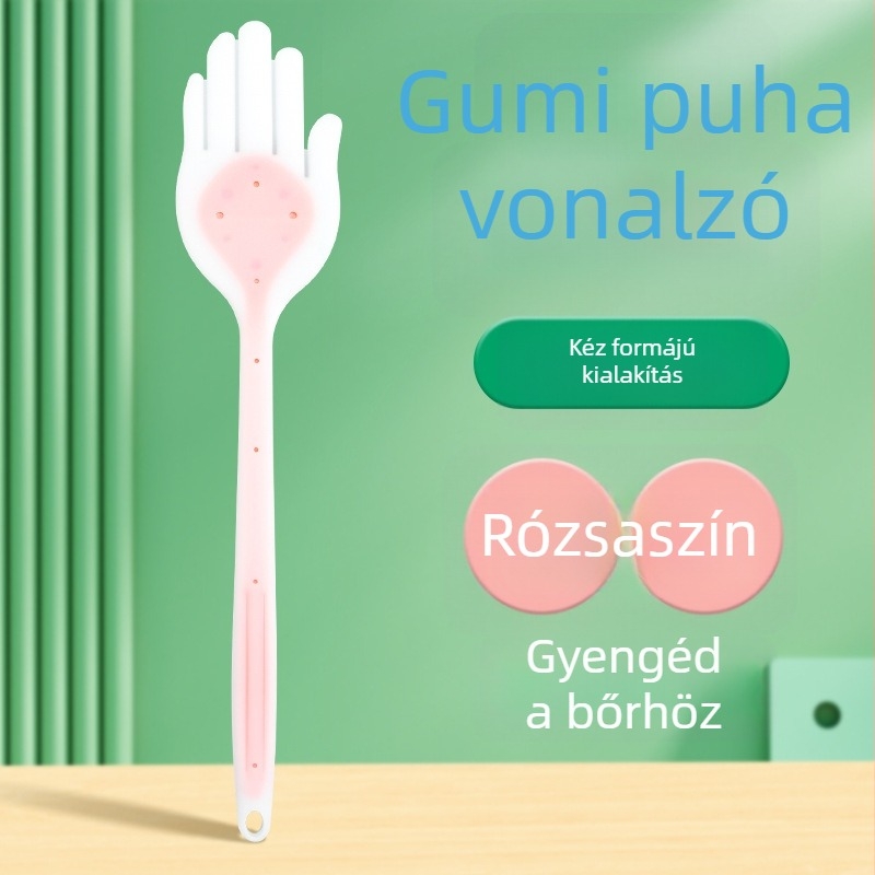 Szilikon tanítási mutató puha vonalzós mérővel otthoni használatra, gyermekbarát oktatóbot