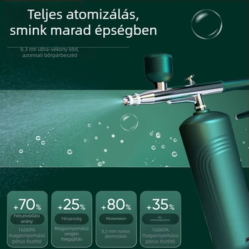 Hidratáló arcpermetező készülék oxigéninjekcióval, kézi hordozható poros tisztító, beépített akkumulátor 300–500 mAh, hideg permet, 2. fokozat