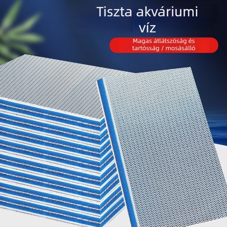 Akvárium szűrőközeg 8D, 8D szűrő pamut, nagy sűrűségű szivacs, biokémiai víz tisztító anyag