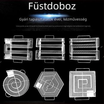 Grillfüstkosár - négyszögletes rozsdamentes acélsodronyból, elektromos nélkül, testreszabható súly és dobozok száma