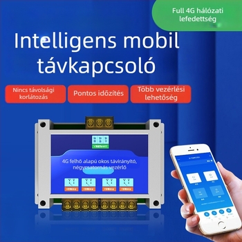Négycsatornás távirányítós kapcsoló vezeték nélküli időzítővel, -20–65°C, 220V/380V