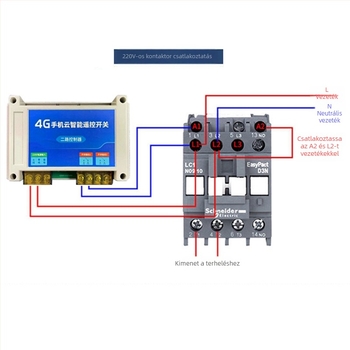 Négycsatornás távirányítós kapcsoló vezeték nélküli időzítővel, -20–65°C, 220V/380V