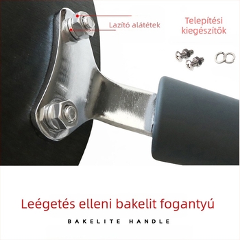 Bakelitből készült wok fogantyú, két lyukas, fedél gombbal, tartós, elektromos wokhoz