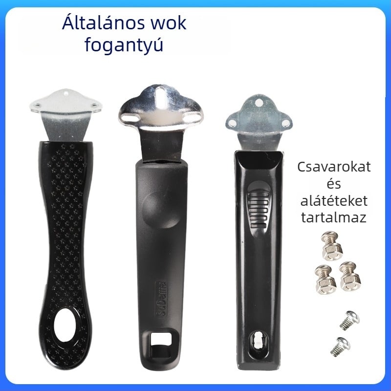 Bakelitből készült wok fogantyú, két lyukas, fedél gombbal, tartós, elektromos wokhoz