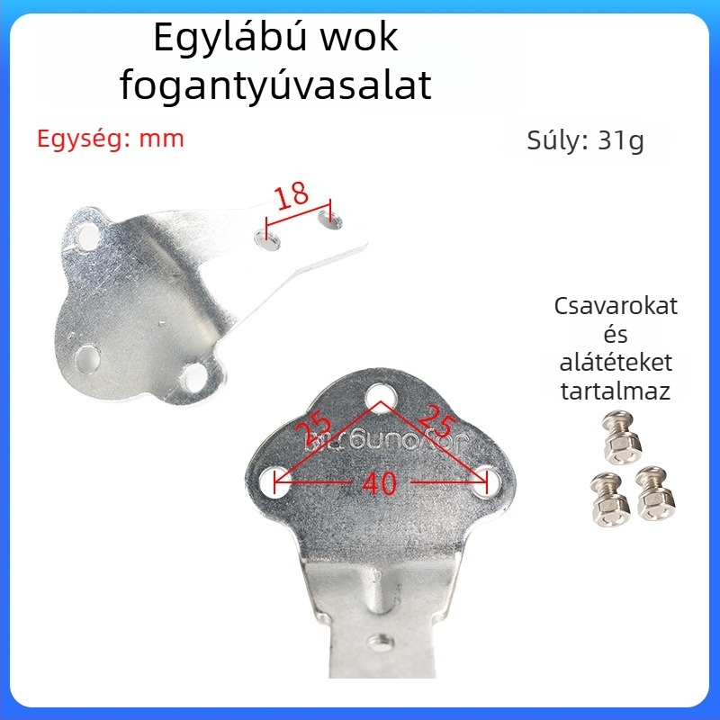 Bakelitből készült wok fogantyú, két lyukas, fedél gombbal, tartós, elektromos wokhoz