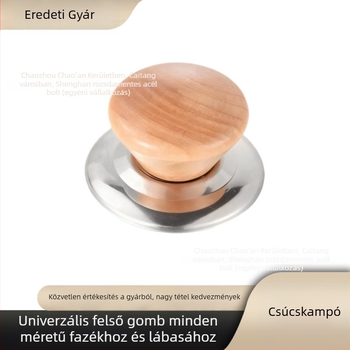 Tömörfa fazékfedél fából készült gombbal, égésvédő konyhai kiegészítő, Shenghan márka