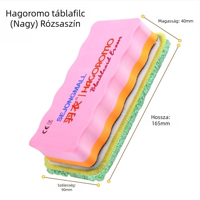Feather robe krétar radír, korall velúr anyagú, mágneses, cserélhető fehér táblákhoz és rajztáblákhoz