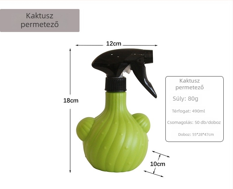 Kaktusz öntöző kanna, műanyagból, pneumatikus permetező, otthoni kertészkedéshez